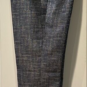 Boden Metallic Blue and White Cropped Pants